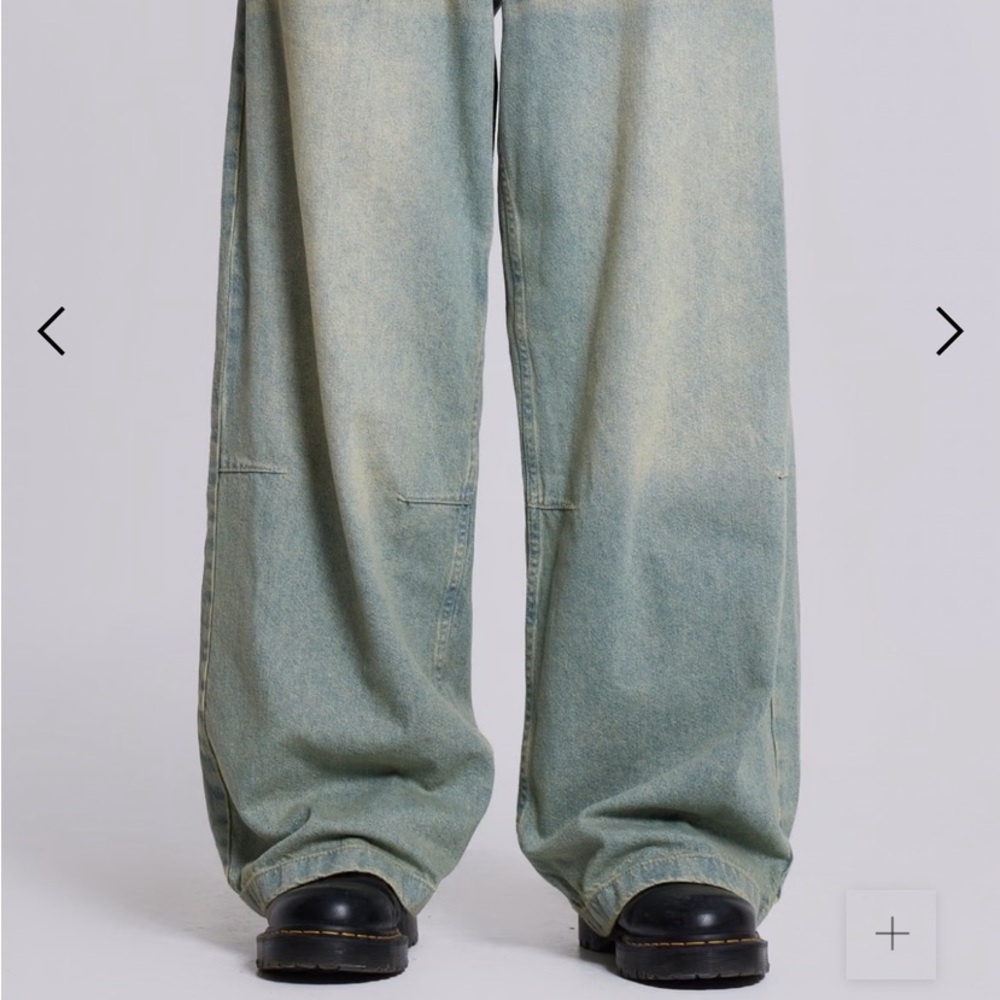 Jaded London Men's Relaxed Jeans - Washed Blue
